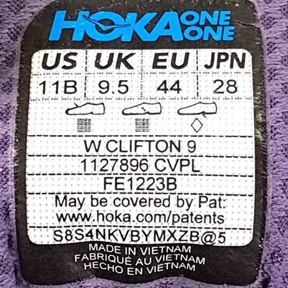 Hoka One One Clifton 9 Running Shoes Womens 11 B Blue Sneakers 1127896 CVPL - Picture 15 of 16